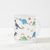 l Dinosaurs Pattern  Matglas Koffiemok (Voorkant rechts)