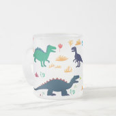 l Dinosaurs Pattern  Matglas Koffiemok (Voorkant links)