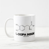L-Dopa Inside (Levodopa Chemical Molecule) Koffiemok (Links)