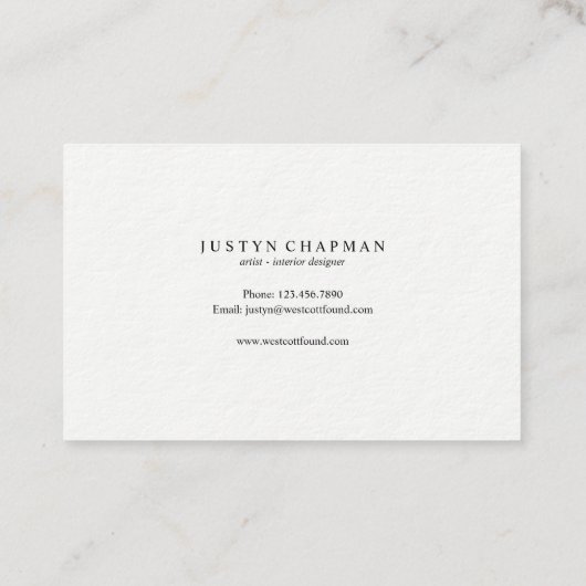 L E A V E D grijs Visitekaartje (Achterkant)