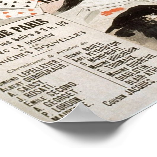 L Echo De Paris Courte Bonne  Advert Poster (Hoek)