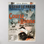 L Echo De Paris Courte Bonne Advert Poster (Voorkant)