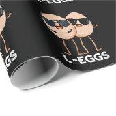 L-eieren Funny Egg Pun Dark BG Cadeaupapier (Rol Hoek)