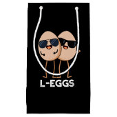 L-eieren Funny Egg Pun Dark BG Klein Cadeauzakje (Voorkant)