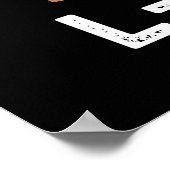 L-eieren Funny Egg Pun Dark BG Poster (Hoek)