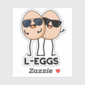 L-eieren Funny Egg Pun Sticker (Vel)