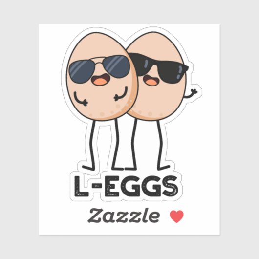 L-eieren Funny Egg Pun Sticker (Vel)