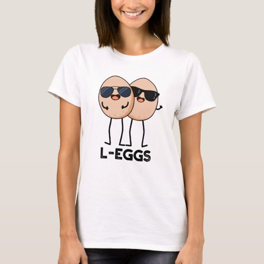 L-eieren Funny Egg Pun T-shirt (Voorkant)