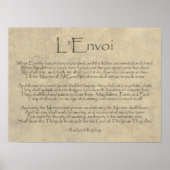 L' Envoi Poem door Rudyard Kipling Poster (Voorkant)