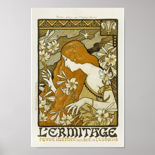 L' Ermitage Vintage French Advertising Poster (Voorkant)