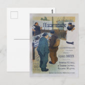 L Escarmouche, 1893 Franse Vintage Poster Briefkaart (Voorkant / Achterkant)