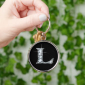 "L" Faux-Diamond Bling Sleutelhanger (Hand)
