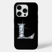 L Faux Diamond Monogram Case-Mate iPhone Case (Achterkant)