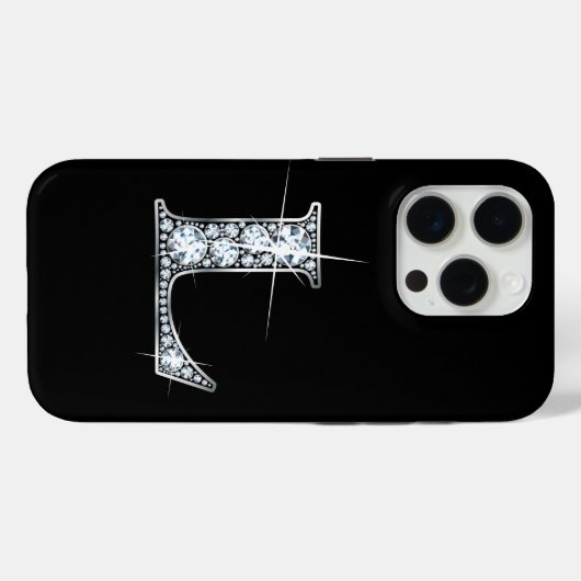 L Faux Diamond Monogram Case-Mate iPhone Case (Achterkant (horizontaal))