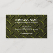 L. Groen Metalen Textuur Custom Construction Worke Visitekaartje (Achterkant)