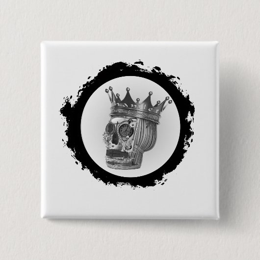 l.i.t. hamlet/R&G vierkante knop Button 5,1 Cm (Voorkant)