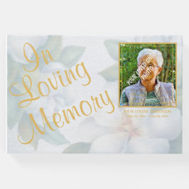 L 'In Loving Memory' Fotobegrafenis Bloemen Gastenboek
