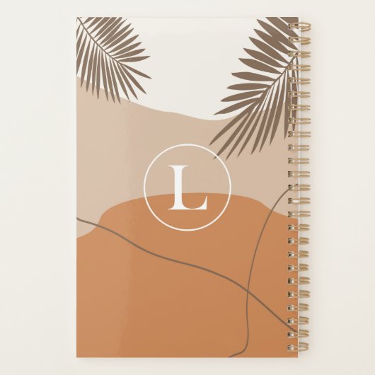 L - Initiaal Monogram Letter L Abstract ontwerp Planner (Achterkant)