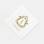 L Initiële gouden kam Servet (Hoek)