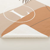 L - Initiële monogram Letter L Abstract Design Sherpa Deken (3/4)