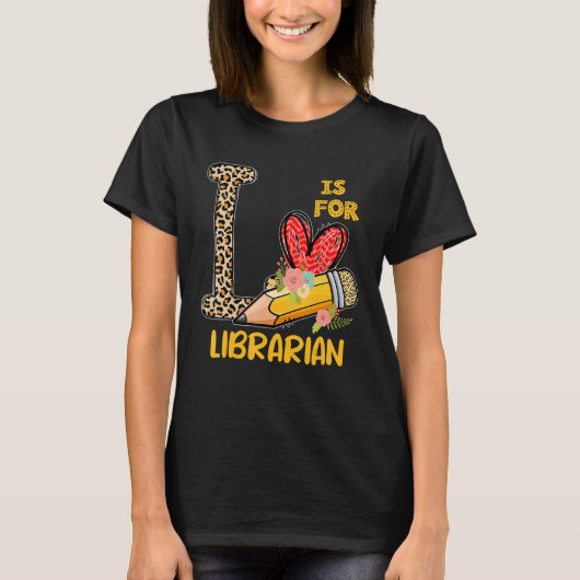L is bestemd voor de librarische loperspleopaar te t-shirt (Voorkant)