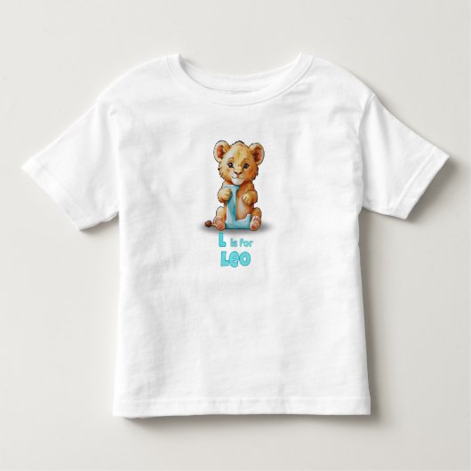 L is for Leo - Custom Toddler T-Shirt (Voorkant)