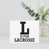 L is voor Lacrosse Briefkaart (Staand voorkant)