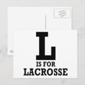 L is voor Lacrosse Briefkaart (Voorkant / Achterkant)