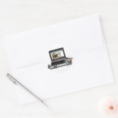 L is voor laptop ronde sticker (Envelop)