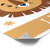 L is voor Leeuw, Opvang, Slaapkamer, Kinderen Muur Poster (Hoek)