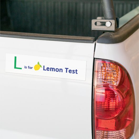 L is voor Lemon-test Bumpersticker (Op Truck)
