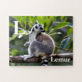 L is voor lemur legpuzzel (Horizontaal)