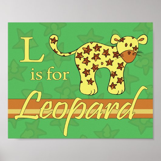 L is voor Leopard Poster (Voorkant)