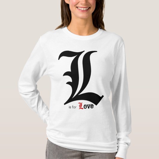 L is voor Liefde. T-shirt (Voorkant)