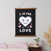 L is voor Liefde Verjaardag Valentijnsdag Ik Hou v Hangend Wandkleed (Slaapkamer)