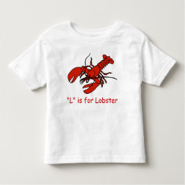 L is voor Lobster Leer te spell Kinder Shirts