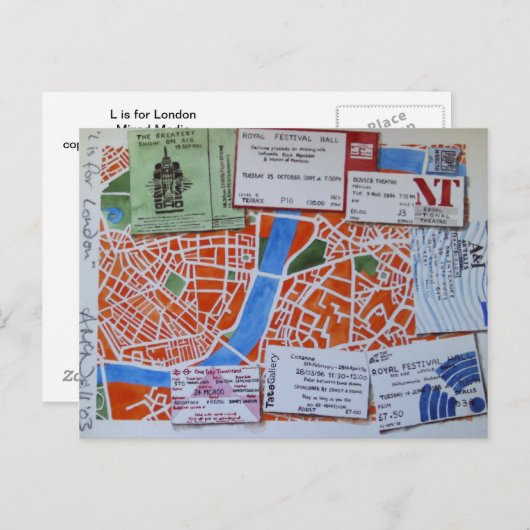 L is voor London briefkaart (Voorkant / Achterkant)