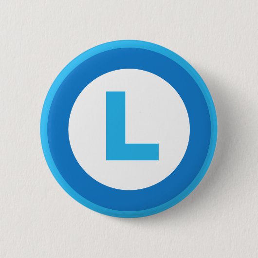 L is voor Loser Ronde Button 5,7 Cm (Voorkant)