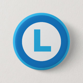 L is voor Loser Ronde Button 5,7 Cm
