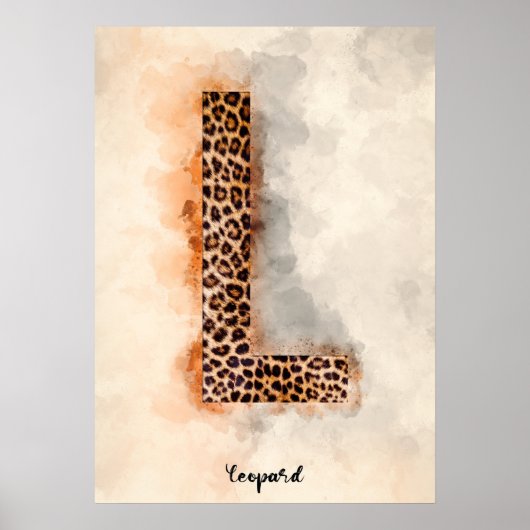 L is voor luipaard poster (Voorkant)