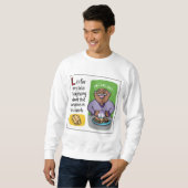 L is voor Lumpia Adult Creweck Sweatshirt (Voorkant volledig)
