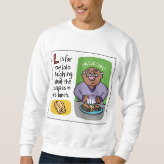 L is voor Lumpia Adult Creweck Sweatshirt