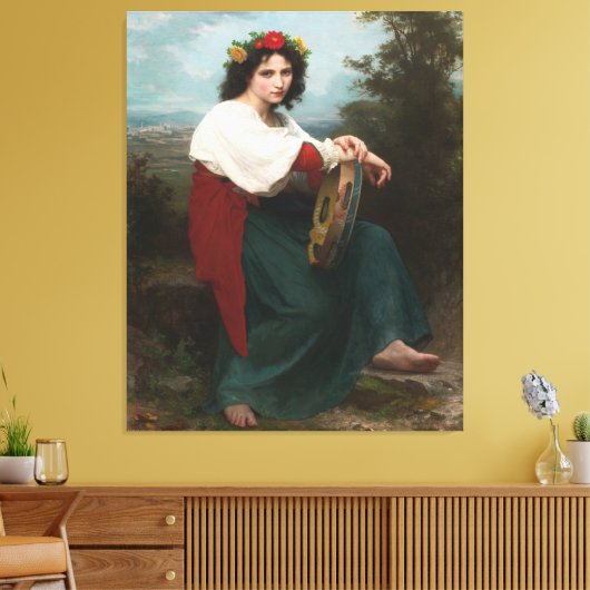  L’Italienne au Tambour de Basque (1872) Canvas Afdruk (Insitu (Woonkamer))