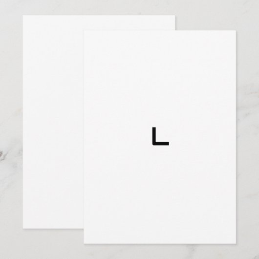 L KAART (Voorkant / Achterkant)