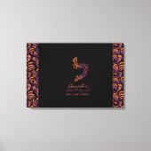 L Lamed Hebrew Letter Bat Mitzvah Sign-In Board Canvas Afdruk (Voorkant)
