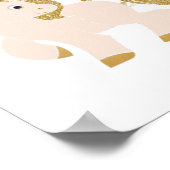 L letter gepersonaliseerde naam monogram met pony poster (Hoek)