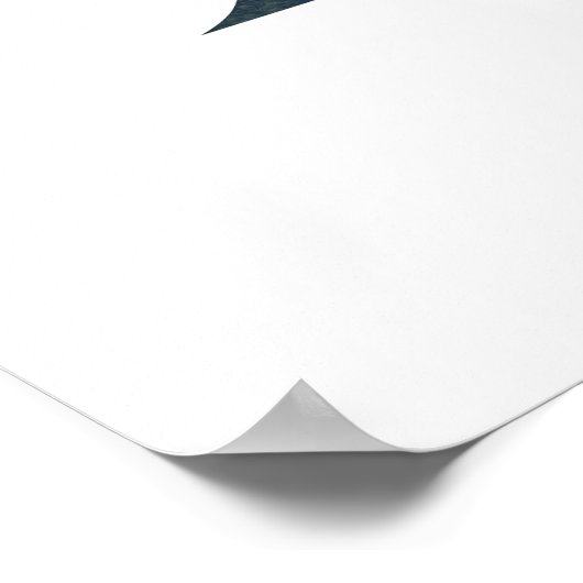 L Letter Monogram Witte Bloemen en Groene Planten Poster (Hoek)