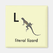 L - letterlijke hagedis magneet (Voorkant)