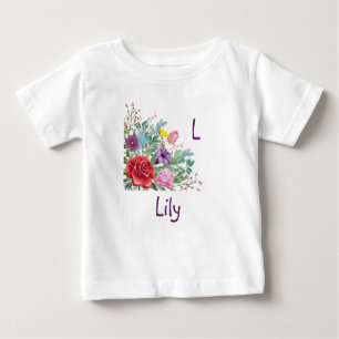 L Lily Personaliseer de Naam van de Brief, de Bloe