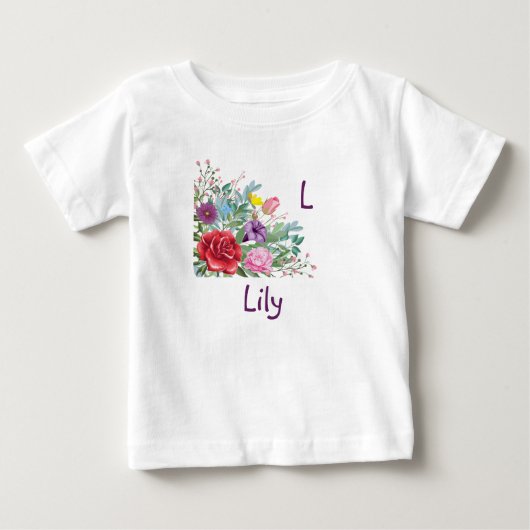 L Lily Personaliseer de Naam van de Brief, de Bloe (Voorkant)